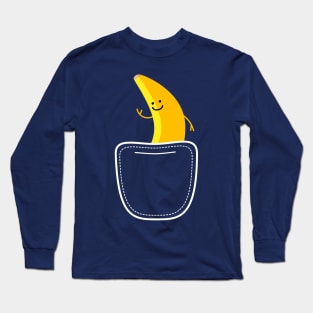 Funny banana in the breast pocket Long Sleeve T-Shirt